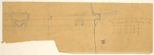François Garas - Temple à la Pensée, dédié à Beethoven, profil d'une moulure