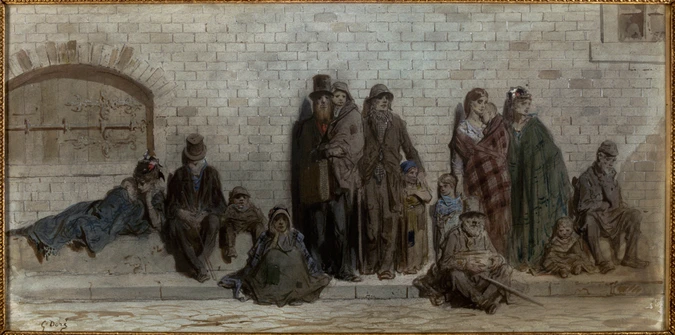 Gustave Doré - Scène de la rue à Londres