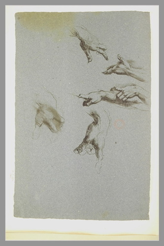 Jean-Baptiste Carpeaux - Etude de mains, d'après Michel-Ange