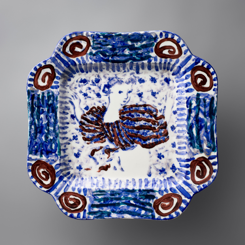 Edouard Vuillard - Plat carré : Femme au corsage à rayures