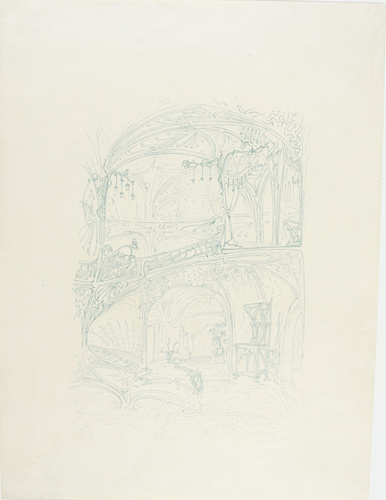 Hector Guimard - Paris 16e, 52 rue du Ranelagh, hôtel de M. Nozal : dessin d'att...