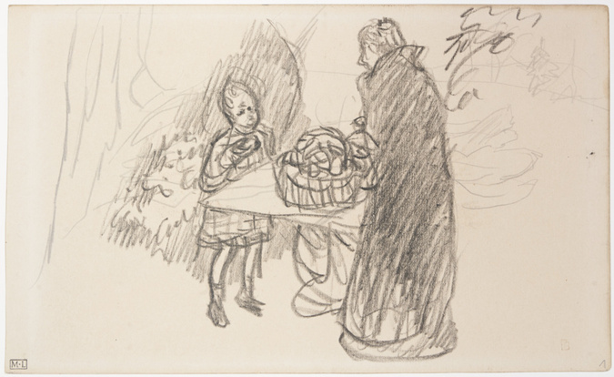 Pierre Bonnard - Femme âgée et petite fille