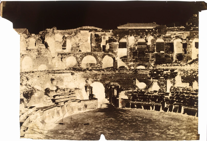 Edouard Baldus - Nîmes (Gard) - Amphithéatre, vue intérieure