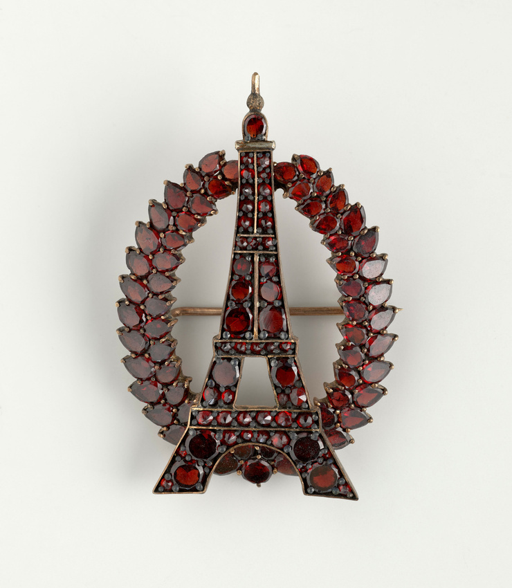 Anonyme - Broche ornée d'une tour Eiffel