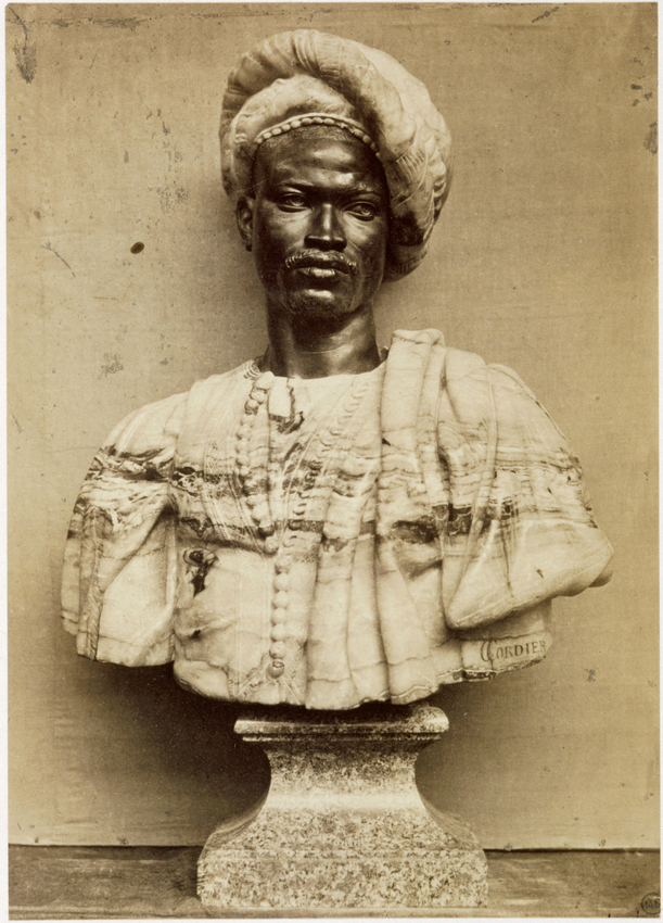 Marville - Homme du Soudan en costume algérien, sculpture de Charles Cordier