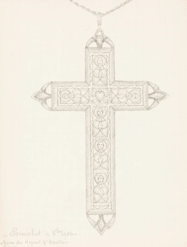 Enguerrand du Suau de la Croix - Croix avec des saints : Pierre, Paul, Jean, cu...