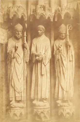 Henri Le Secq - Statues-colonnes d'un portail de cathédrale