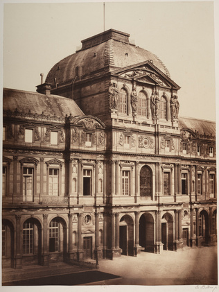 Édouard Baldus - Le Louvre, pavillon de l'Horloge