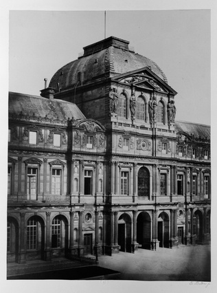 Édouard Baldus - Le Louvre, pavillon de l'Horloge