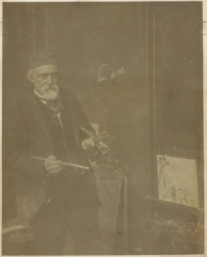 Emile Bernard - Paul Cézanne dans son atelier