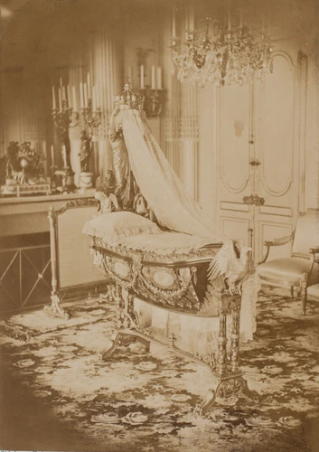 Ambroise Richebourg - Vue du berceau du prince impérial dans un intérieur