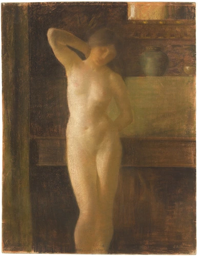 Emile René Ménard - Etude de nu dans un interieur