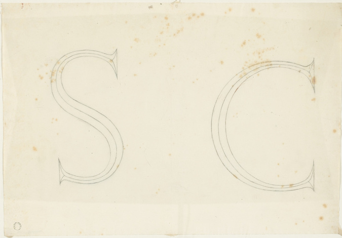 Alphonse Gosset - Pompéi, théâtre, fragment d'inscription épigraphique