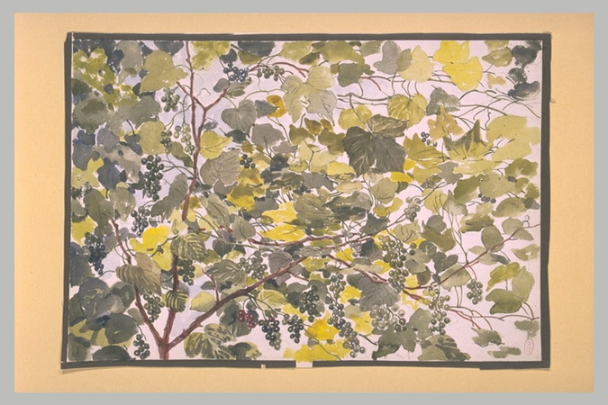Charles Huard - Etude de feuillages et de grappes