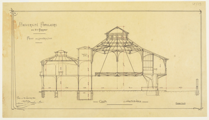 Hector Guimard - Paris 15e, projet d'Université populaire