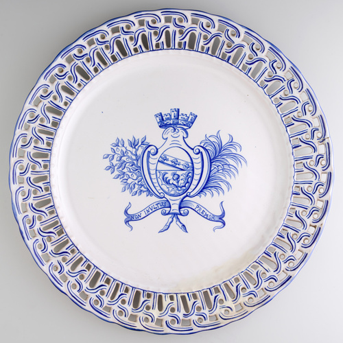 Charles Gallé - Plat rond à gâteau, sercice "Stanislas"