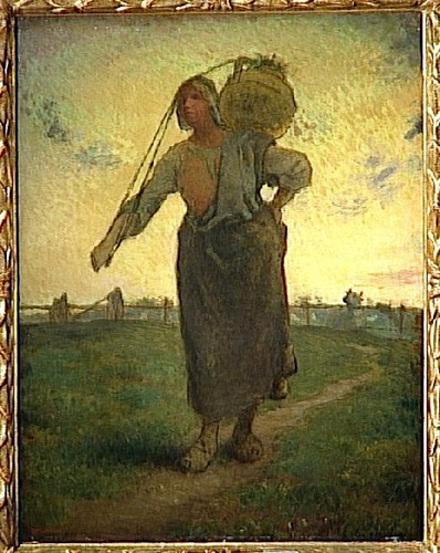 Jean-François Millet - Laitière normande à Gréville