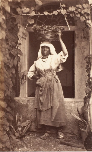 Pietro Thyge Boyesen - Femme italienne portant un panier sur la tête