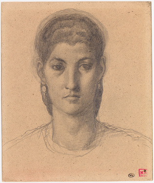 Pierre Puvis de Chavannes - Tête de femme, vue de face