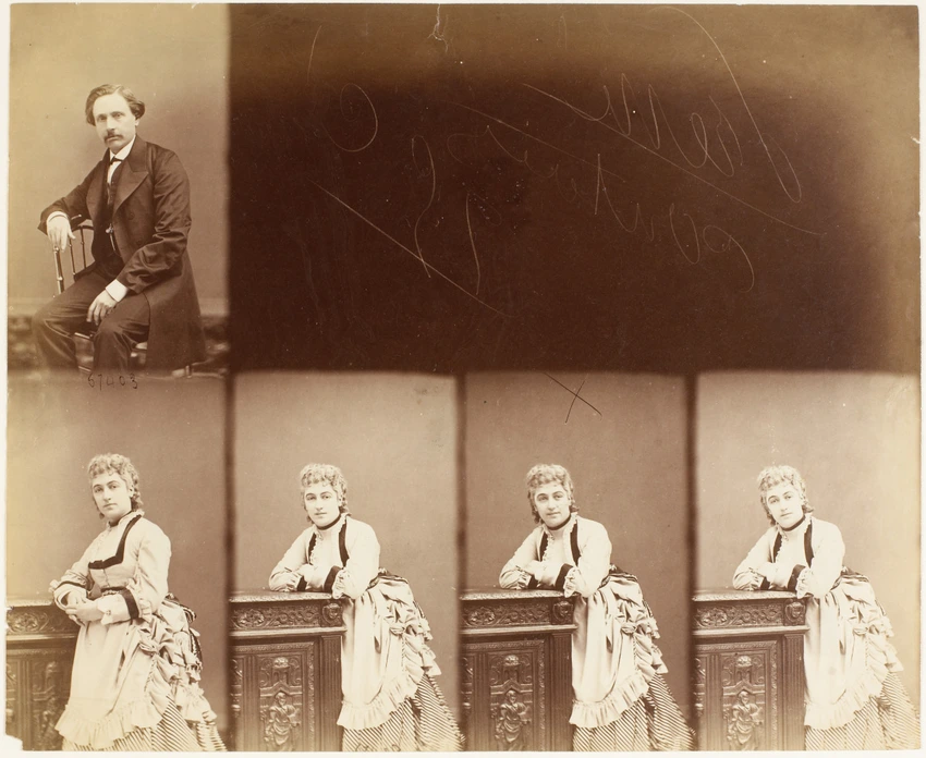 André Adolphe Eugène Disdéri - M. Pavari et Mme Georgette Ollivier en cinq poses