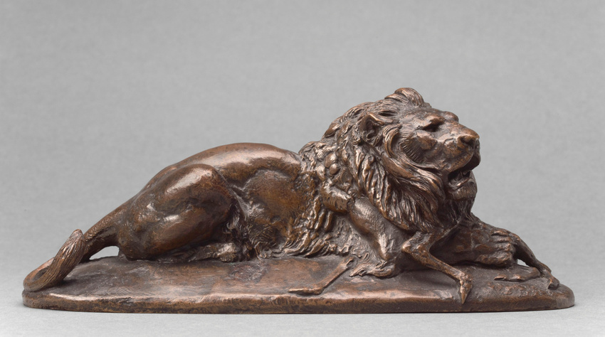 Antoine-Louis Barye - Lion tenant un guib