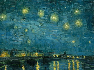 Tableau de vincent van cheap gogh la nuit étoilée