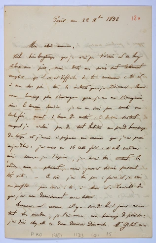 Gustave Eiffel - 1852. 21 lettres de Gustave Eiffel à sa mère ou à son père