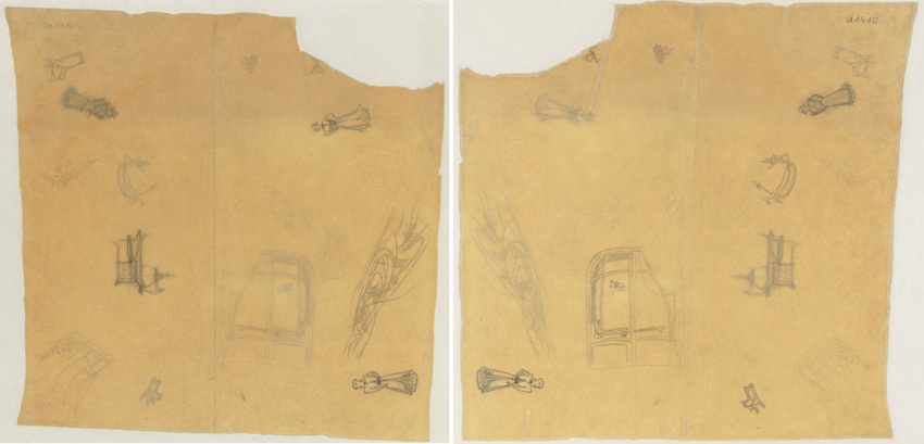 Hector Guimard - Paris 16e, 52 rue du Ranelagh, hôtel de M. Nozal : dessin d'att...