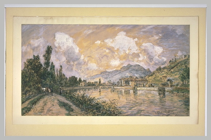 Johan Barthold Jongkind - L'île verte à Grenoble