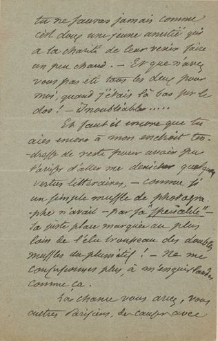 Nadar - Lettre de Félix Nadar, sans doute adressée à Elie Faure