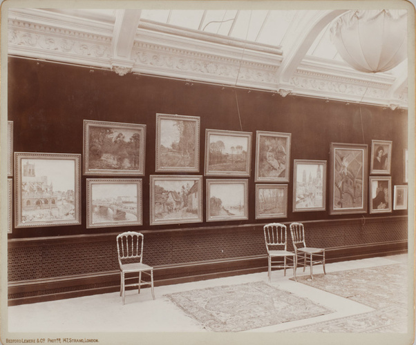 Bedford Lemere & Co - Vue d'une salle de l'exposition "Pictures by Boudin, Cézan...