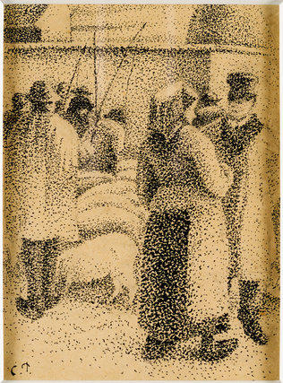 Camille Pissarro - Le Marché aux cochons, Foire de la Saint-Martin, Pontoise 188...
