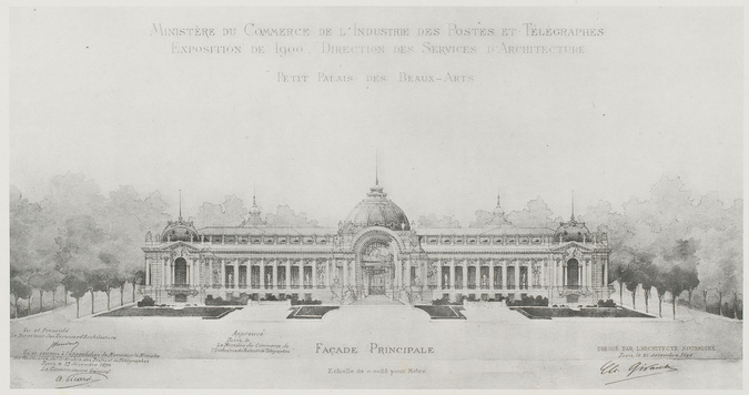 Charles Girault - Projet de 1896 pour le Petit Palais à l'Exposition universelle...