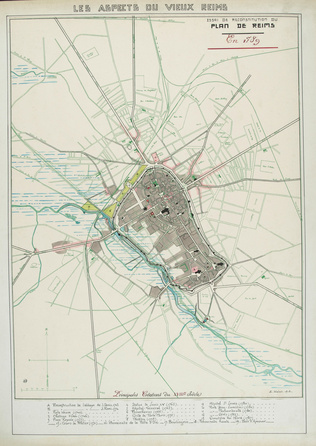 Ernest Kalas - Plan de Reims en 1789
