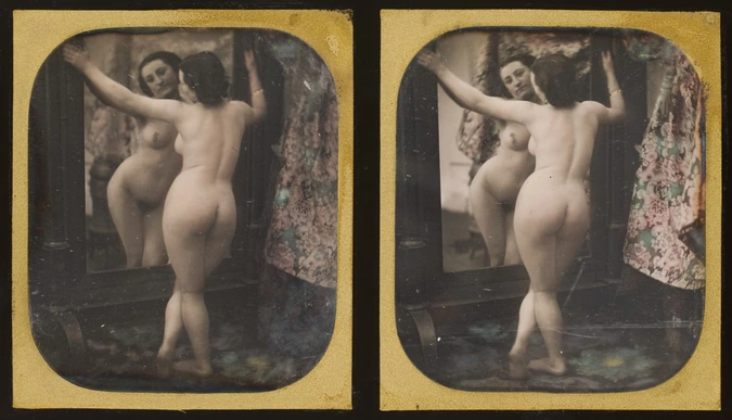 Femme nue devant un miroir - Auguste Belloc