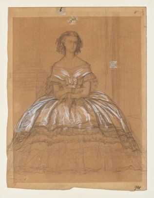 Ernest Hébert - Etude pour le portrait de la princesse Clotilde Napoléon