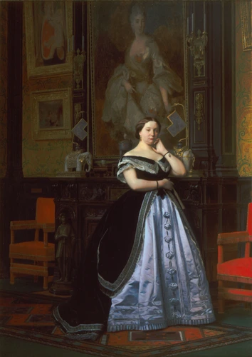 Jean-Léon Gérôme - Portrait de la baronne Nathaniel de Rothschild, née Charlotte...