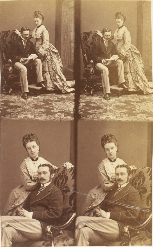 André Adolphe Eugène Disdéri - M. et Mme. Davies en quatre poses