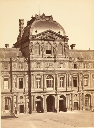 Edouard Baldus - Nouveau Louvre, Pavillon de l'Horloge