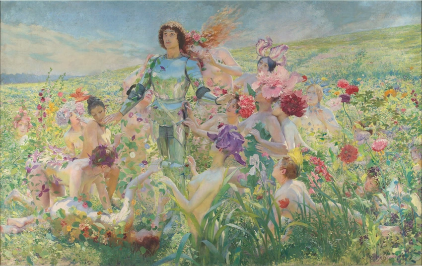 Georges Rochegrosse - Le Chevalier aux fleurs