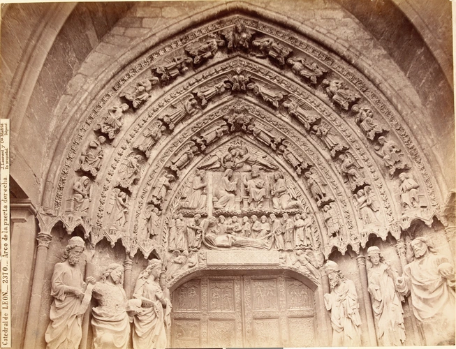 Juan Laurent - Catedral de Leon, 2370 : Arco de la puerta derecha