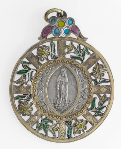 Médaille uniface suspendue avec Vierge - Enguerrand du Suau de la Croix