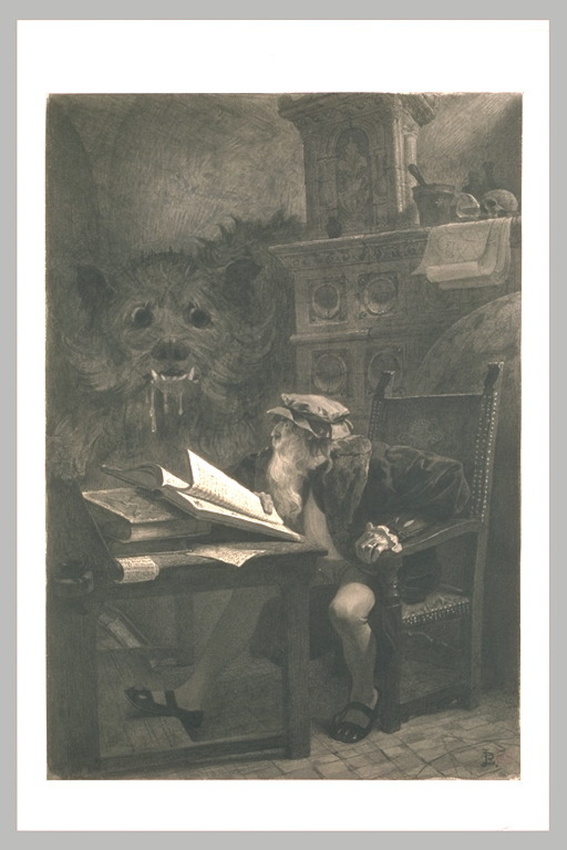 Jean-Paul Laurens - Faust assis