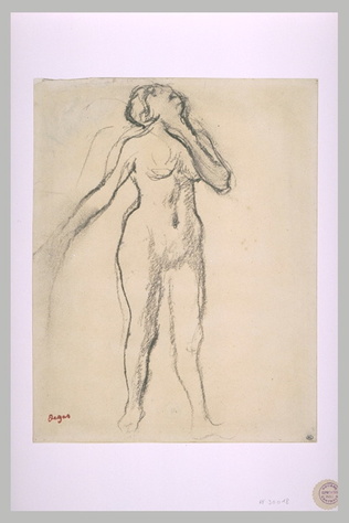 Edgar Degas - Femme nue, debout, tournée vers la droite