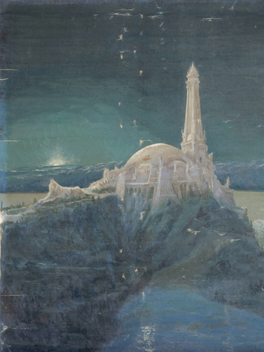 François Garas - Temple à la Pensée, dédié à Beethoven, visions du temple, clair...