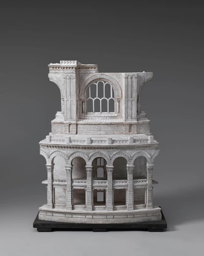 Jules Bourdais - Eléments de maquette de la façade principale du palais du Troca...