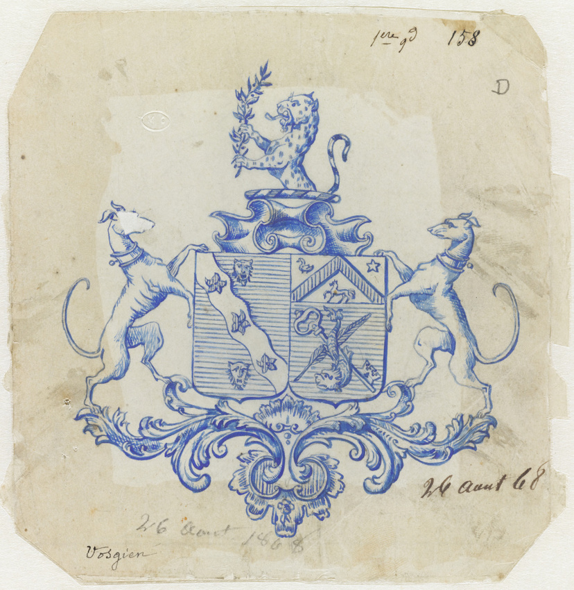 DESBARRES ARMOIRIES COAT Of Arms Héraldique Heraldry Genealogie EUR 15