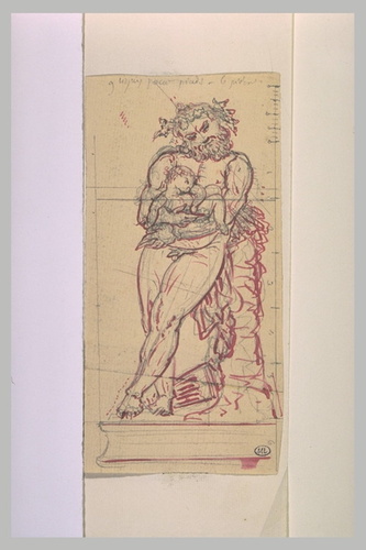 Eugène Guillaume - Silène tenant dans ses bras le jeune Bacchus endormi