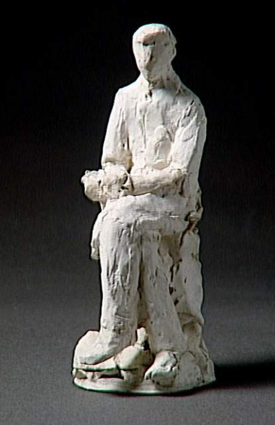 François Pompon - Alban Pompon en tenue de travail