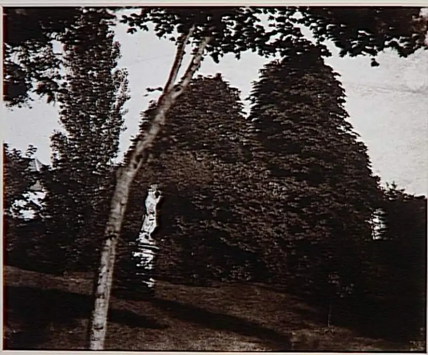 Arbres du parc de Saint-Cloud et statue - Louis Robert